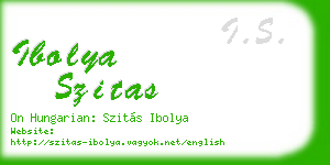 ibolya szitas business card